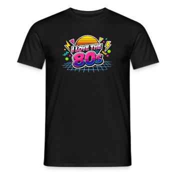 80er Jahre I Love The 80s - Männer T-Shirt - Schwarz - Vorne - AI Model Male 178 light (178cm)