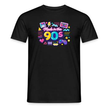 made in the 90s - Männer T-Shirt - Schwarz - Vorne - AI Model Male 178 light (178cm)