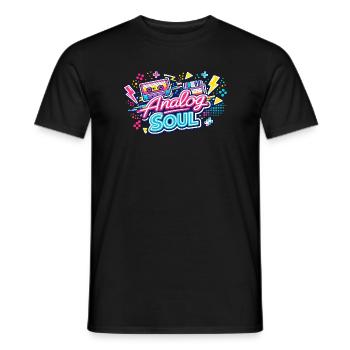 Analog Soul Neon Retro - Männer T-Shirt - Schwarz - Vorne - AI Model Male 178 light (178cm)