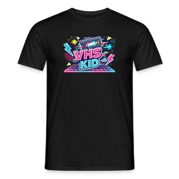 VHS KID Néon Rétro - T-shirt homme - noir - Devant - AI Model Male 178 light (178cm)