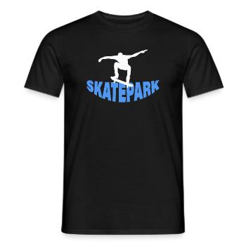 Skatepark - T-shirt homme - noir - Devant - AI Model Male 178 light (178cm)