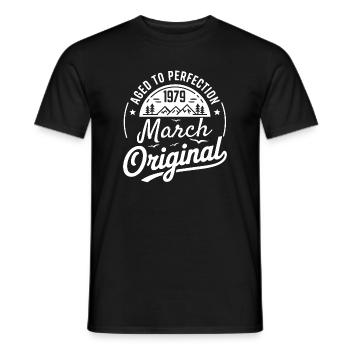 mars 1979 – Légende des sommets et montagnes - T-shirt homme - noir - Devant - AI Model Male 178 light (178cm)