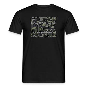 Camouflage Clutch Kick Culture Car Tuning Scene - Men's T-Shirt - black - Front - AI Model Male 178 light (178cm)