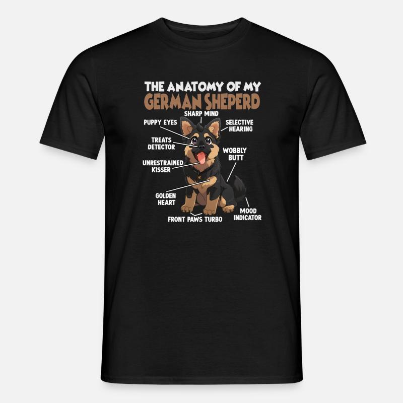 Proprietario di cane pastore tedesco T Shepherd - T-shirt uomo - nero