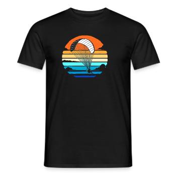 Paragliding Skydive - Men's T-Shirt - black - Front - AI Model Male 178 light (178cm)