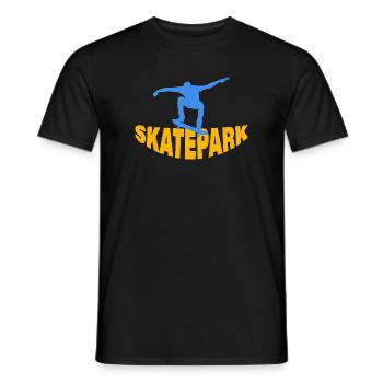 Skatepark - T-shirt homme - noir - Devant - AI Model Male 178 light (178cm)