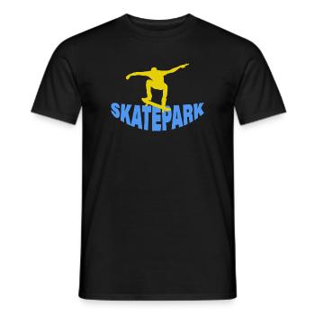 Skatepark - T-shirt homme - noir - Devant - AI Model Male 178 light (178cm)
