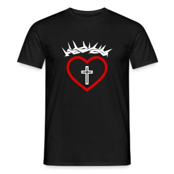 JESUS CHRIST CHURCH CHRISTIANITY - Men's T-Shirt - black - Front - AI Model Male 178 light (178cm)