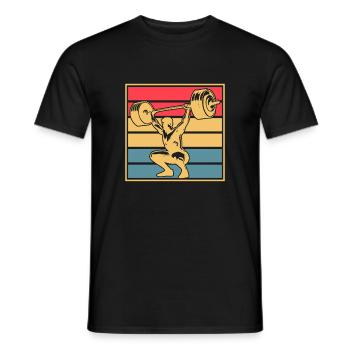 Fitness Motivation Bodybuilder Weightlifter - Men's T-Shirt - black - Front - AI Model Male 178 light (178cm)