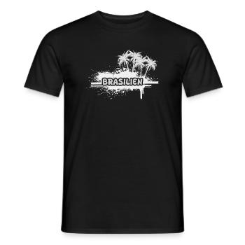 Brasilien als Palmen - Männer T-Shirt - Schwarz - Vorne - AI Model Male 178 light (178cm)