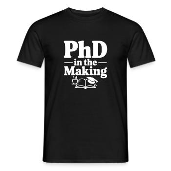 Doctorat en préparation - T-shirt homme - noir - Devant - AI Model Male 178 light (178cm)