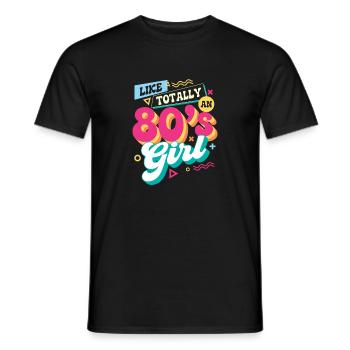 Wie total 80er-Jahre-Retro-Vibes - Männer T-Shirt - Schwarz - Vorne - AI Model Male 178 light (178cm)
