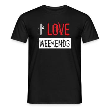 Love Red Paint Splatter Distressed Urban Design - Men's T-Shirt - black - Front - AI Model Male 178 light (178cm)