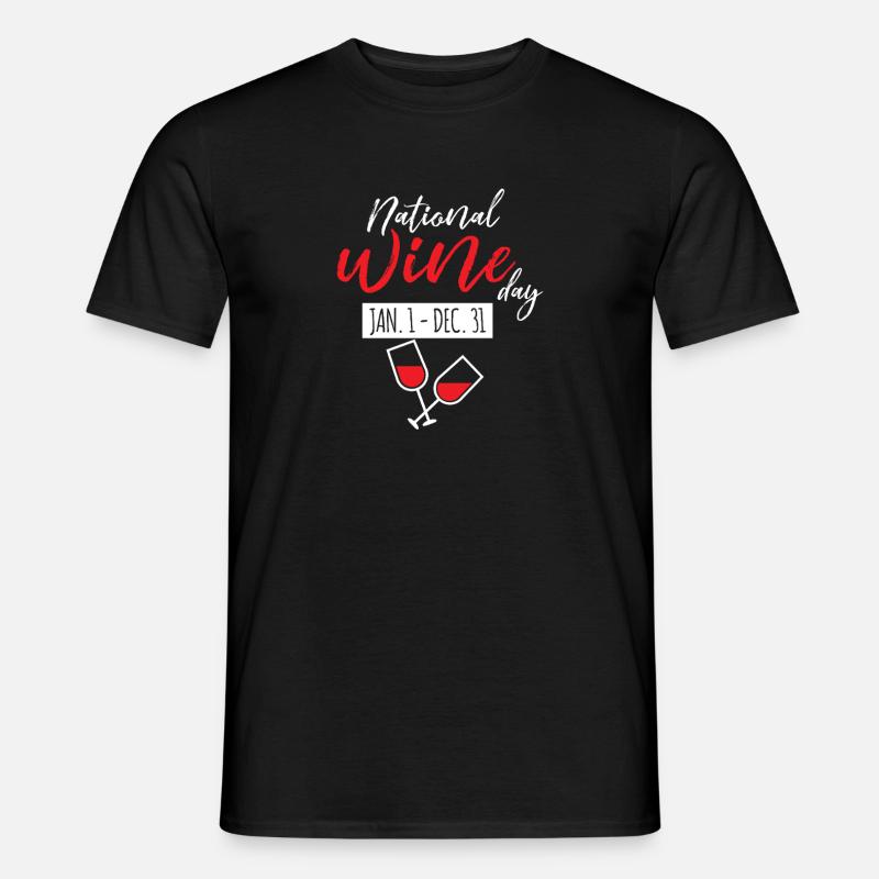 National Wine Day Celebration Design - Männer T-Shirt - Schwarz