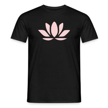 Lotus Flower Lotus Flowers Pastel Flower Blossom Yoga - Men's T-Shirt - black - Front - AI Model Male 178 light (178cm)