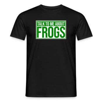 Parle-moi des grenouilles, amateur drôle de grenouilles - T-shirt homme - noir - Devant - AI Model Male 178 light (178cm)