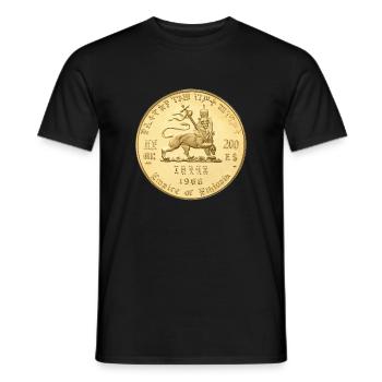 Lion of Judah Selassie I Jah Rastafari Rasta Roots - Men's T-Shirt - black - Front - AI Model Male 178 light (178cm)