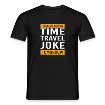 Time travel - Men's T-Shirt - black - Front - AI Model Male 178 light (178cm)
