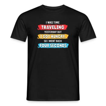 Voyage dans le temps - T-shirt homme - noir - Devant - AI Model Male 178 light (178cm)