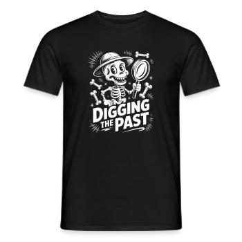 Skeleton digs up the past - Men's T-Shirt - black - Front - AI Model Male 178 light (178cm)