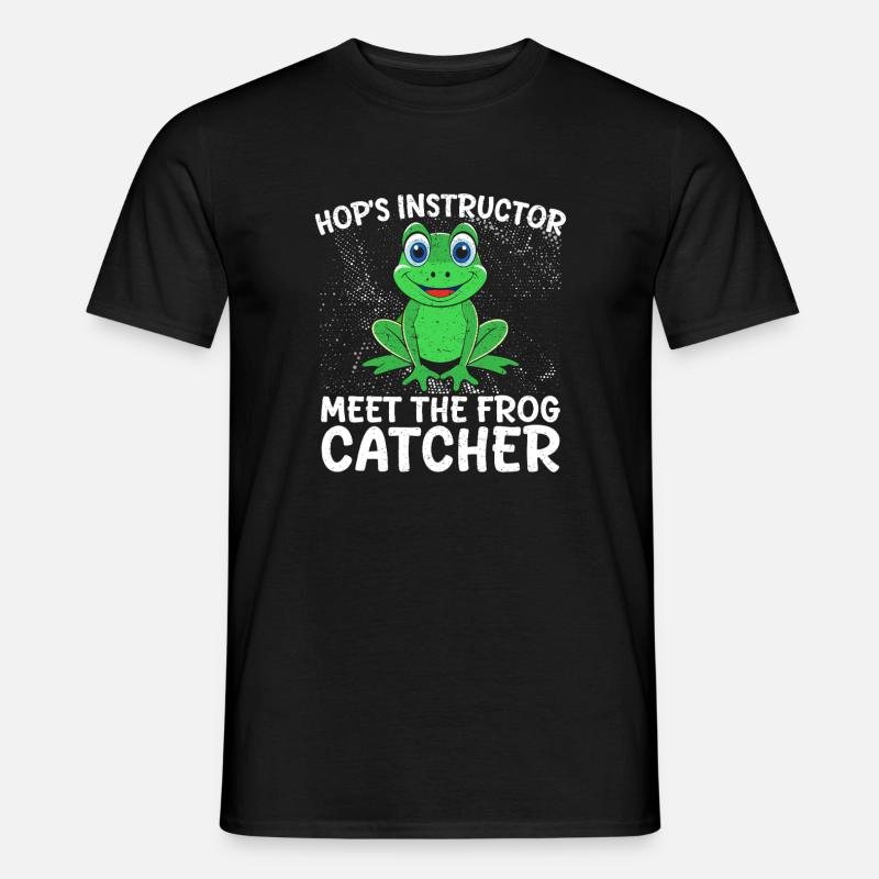Frog Catcher Hop´s Instructor Frog - Männer T-Shirt - Schwarz