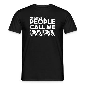 Meine Lieblingsleute nennen mich Papa Steel Worker Art - Männer T-Shirt - Schwarz - Vorne - AI Model Male 178 light (178cm)