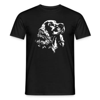 Chiens en silhouette du cocker espagnol anglais Wilsigns - T-shirt homme - noir - Devant - AI Model Male 178 light (178cm)