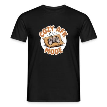 Snuggle Mode | Gamer Couch Gaming - Men's T-Shirt - black - Front - AI Model Male 178 light (178cm)
