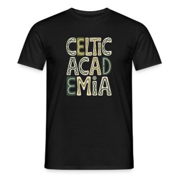 Celtic Academy Lettering - Men's T-Shirt - black - Front - AI Model Male 178 light (178cm)