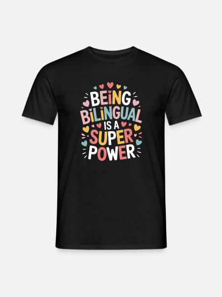 Fremdsprache Sprüche Lustige Fremdsprache Geschenk - Männer T-Shirt - Schwarz