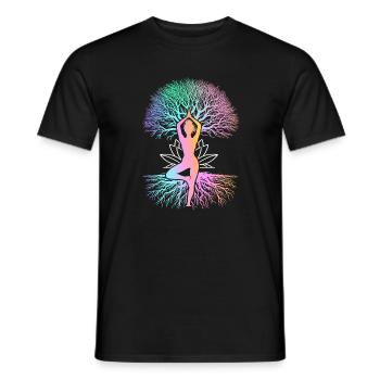 Yoga Meditation Training Yoga Lover Yoga Class - Men's T-Shirt - black - Front - AI Model Male 178 light (178cm)