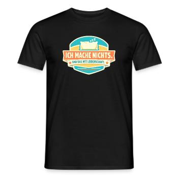 Ne rien faire avec passion - T-shirt homme - noir - Devant - AI Model Male 178 light (178cm)