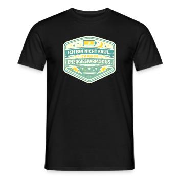I'm in power saving mode - Men's T-Shirt - black - Front - AI Model Male 178 light (178cm)