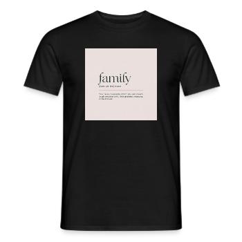 Family First – Heartwarming Family Love Des - T-shirt homme - noir - Devant - AI Model Male 178 light (178cm)
