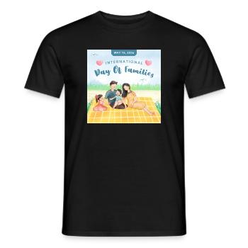 Family First – Heartwarming Family Love Des - T-shirt homme - noir - Devant - AI Model Male 178 light (178cm)
