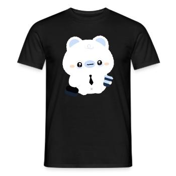 Café de l’ours polaire fatigué - T-shirt homme - noir - Devant - AI Model Male 178 light (178cm)