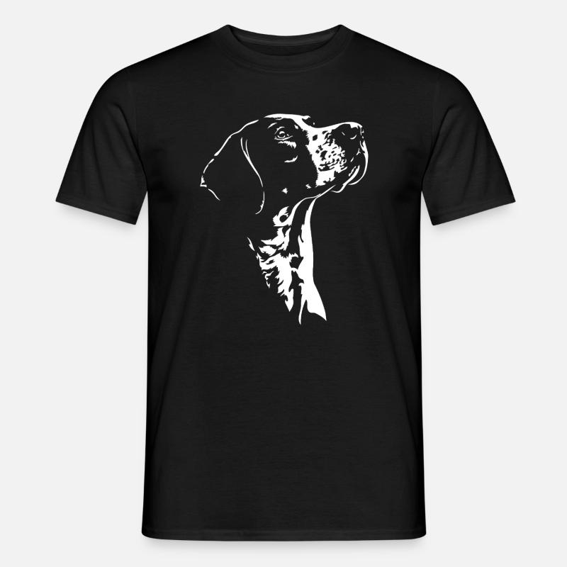 English Pointer Silhouette Hund Jagdhunde Wilsigns - Männer T-Shirt - Schwarz