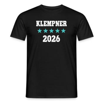 Plombier 2026 Artisan Plombier Ferbotier - T-shirt homme - noir - Devant - AI Model Male 178 light (178cm)