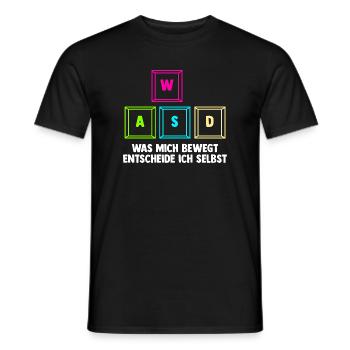 Gaming Computer Gamer Gaming Gamer - Men's T-Shirt - black - Front - AI Model Male 178 light (178cm)