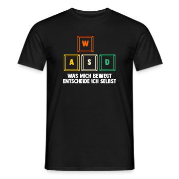 Gaming Computer Gamer Gaming Gamer - Men's T-Shirt - black - Front - AI Model Male 178 light (178cm)