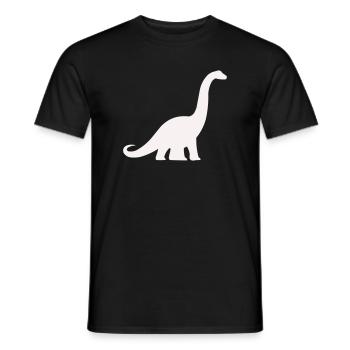 Silhouette de dinosaure à long cou - T-shirt homme - noir - Devant - AI Model Male 178 light (178cm)