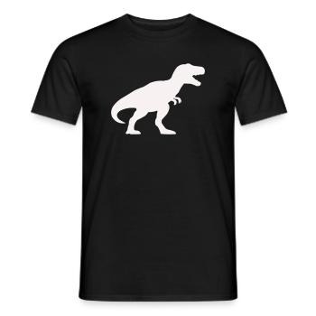 Dino Silhouette Tyrannosaurus Rex - Men's T-Shirt - black - Front - AI Model Male 178 light (178cm)