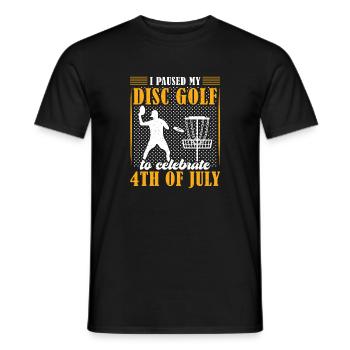 Disc Golf Gifts Disc Golf - Men's T-Shirt - black - Front - AI Model Male 178 light (178cm)