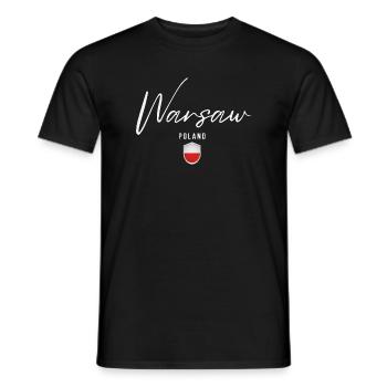 Varsovie, Pologne, design élégant Varsovie - T-shirt homme - noir - Devant - AI Model Male 178 light (178cm)