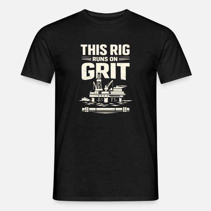 Offshore-bohrer-rig-bohrer Bohrboden Offshore - Männer T-Shirt - Schwarz
