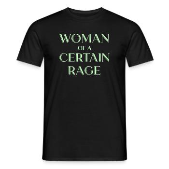 Femme puissante avec autocollants imprimés Attitude - T-shirt homme - noir - Devant - AI Model Male 178 light (178cm)