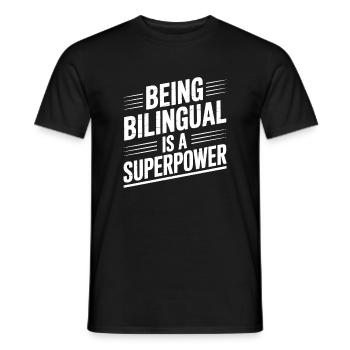 Foreign Language Sayings Funny Foreign Language Gift - Men's T-Shirt - black - Front - AI Model Male 178 light (178cm)