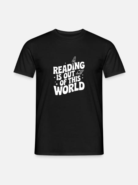Lesen ist außerirdisch - Männer T-Shirt - Schwarz