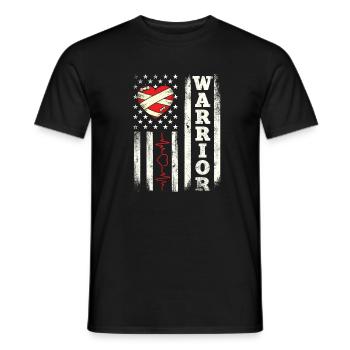 Warrior Heart Attack Survivor Recovery - Men's T-Shirt - black - Front - AI Model Male 178 light (178cm)