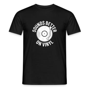 Son meilleur sur vinyle - T-shirt homme - noir - Devant - AI Model Male 178 light (178cm)